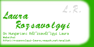 laura rozsavolgyi business card